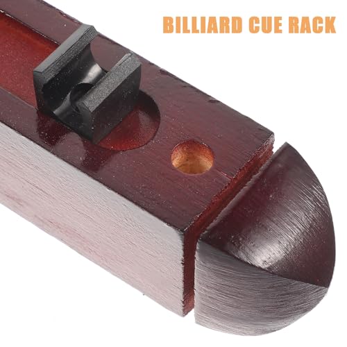 Toyvian Decorative Wall-mounted Billiard Pole Rack Cue Holder for Pool Cues with Easy Installation and Practical Display for Billiard Table Accessories Red