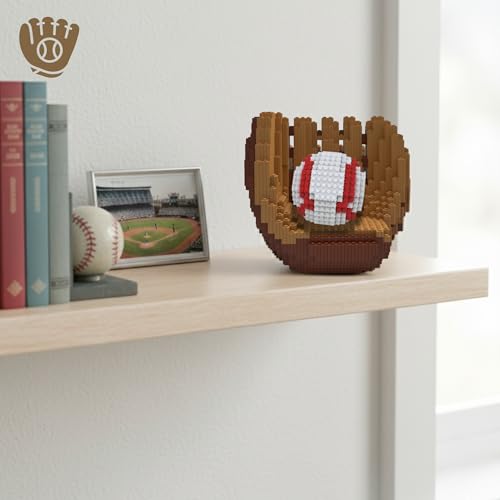 Baseball 3D Building Block Set - Ball - Gloves - Bat - Educational Toy - Perfect for Ages 14 Years and Above - Challenging, Creative Fun and Skill-Building - 3D Instruction (1485 PCS)