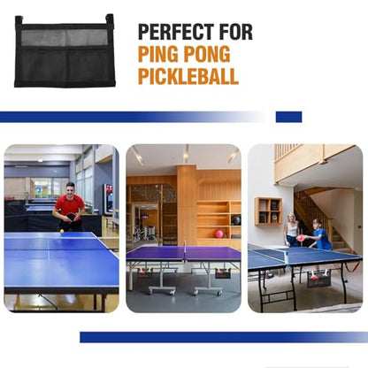 Tennis Ball Bag,Mesh Large Capacity Sport Supplies With Adjustable Straps - Table Tennis Accessories,for Home Club School Training Practice Indoor Outdoor Wall Under Table Recreation