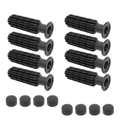 8Pcs Foosball Grips with End Plug Rod Portable Table Soccer Replacement Children