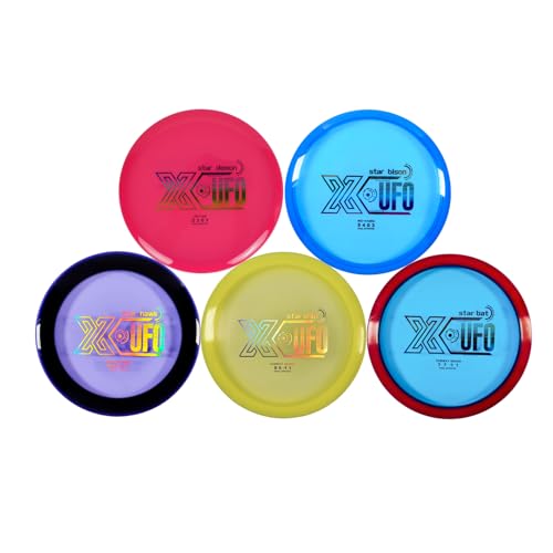 X-UFO Disc Golf Set - Disc Golf Starter Set 5 Pieces, with Putter, Driver, Mid-Range Discs, Mini Discs,Disc Golf Discs Set 170-180 Grams,PDGA Certified Golf Disc (Set 4) - color: Set 4