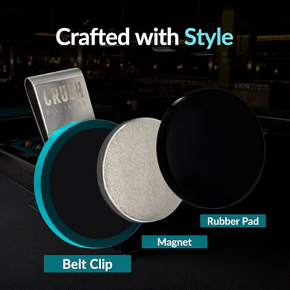 Ultra-Grip Magnetic Chalk Holder Clip - Neodymium Belt Clip for Secure Cue Chalk, Pool Stick Chalk Holder, Ideal for Billiards & Pool Accessories, Cue Stick Magnetic - color: Blue