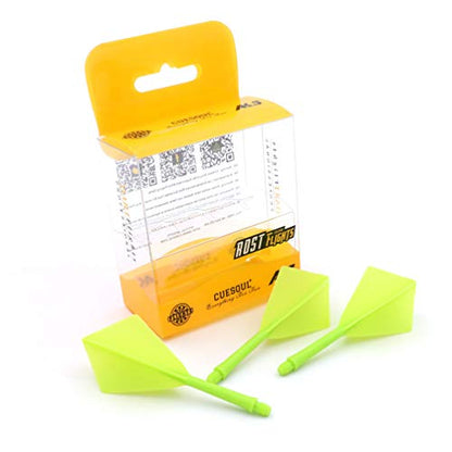 CUESOUL ROST Integrated Dart Shaft and Flights Medium,Diamond Shape,Set of 3 - color: Green