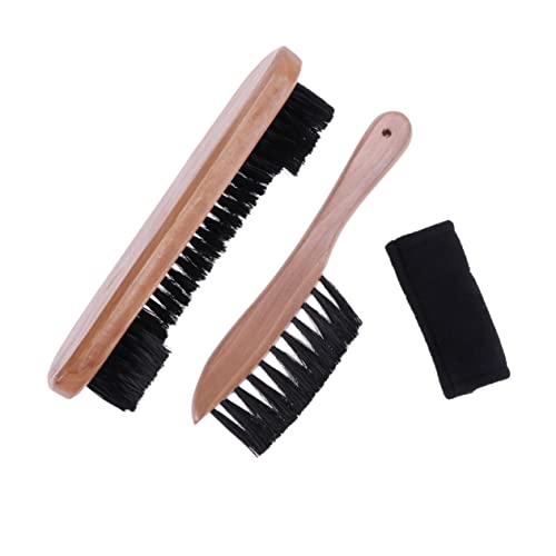 GANAZONO Billiard Accessories Pool Table Brush Set Snooker Cleaner Rail Brush Soft Bristles Wood Handle Dust Removal Tool