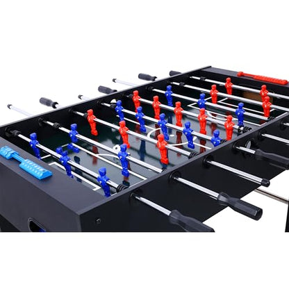 Foosball Table, Adult Size, 54 inch Standard Size Foosball Table, Indoor Full Size Foosball Tables for Home, Family, and Game Room, Soccer with Foosball Tables Set, Black