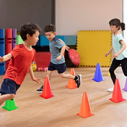 31 PCS Christmas Carnival Games, 3 in 1 Indoor Outdoor Bean Bag Ring Toss Games for Kids Birthday Party, Plastic Soft Cones Yard Lawn Game for Family Party Kid's Gift - size: 9"