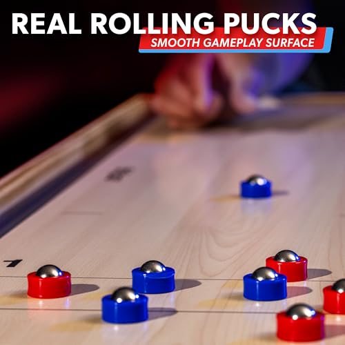 GoSports Shuffleboard and Curling 2 in 1 Tabletop Board Game