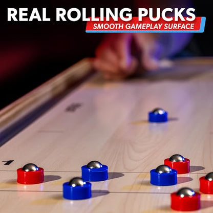 GoSports Shuffleboard and Curling 2 in 1 Tabletop Board Game