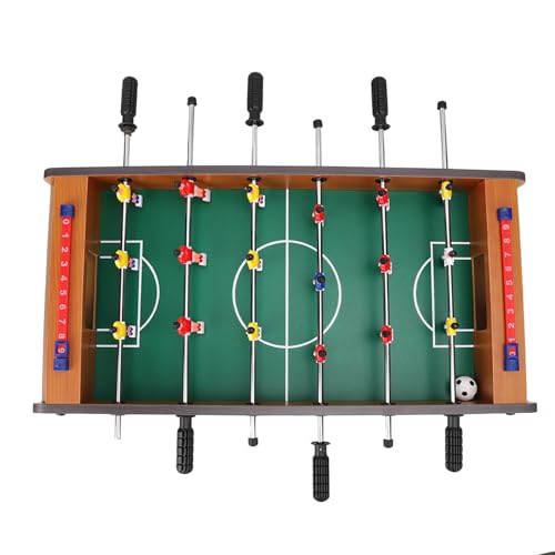 Focket Foosball Table, 50x25x15.5cm Compact Portable Wood Mini Foosball Table, Top Soccer Game with Complete Set for Kids Adults Home Game Room