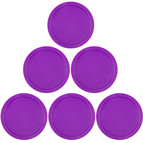 ONE250 3 1/4 inch Air Hockey Pucks, Full Size Goal Packs Replacement Accessories for Game Tables (6 Pcs) - color: Purple