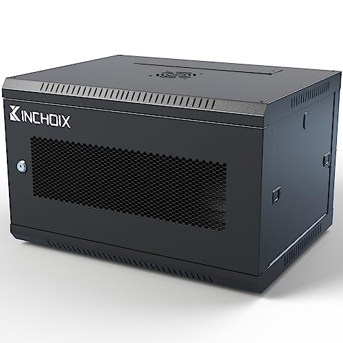 6U Server Cabinet Wall Mount Network Rack Enclosure Cabinet Enclosure for Computer Data Networking Electronic Equipment, Removable Side Panels 14.5in Depth - size: 6U