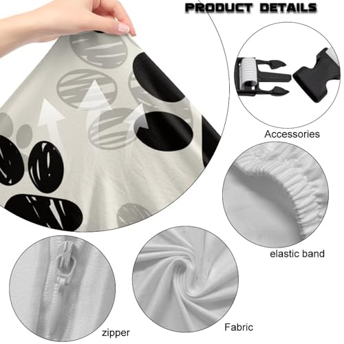 Suobstales Dog Paw Pattern Gaming Chair Covers, Stretchable Office Computer Chair Slipcover with Armrest Covers, Elastic Seat Protector for Office Reclining Racing Game Chair - color: Dog Paw