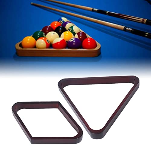 Set of 2 Wooden Billiard Ball Rack Set, Vintage Pine Wood Billiard 8 Ball Triangle Rack & 9 Ball Diamond Rack, Table Pool Ball Racks for 5.72Cm Large Billiards Wine Red