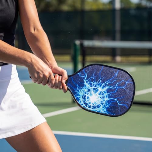 Wood Paddleball Racket Set PE Equipment for Elementary School Paddle Ball Racket with Non Slip Grip Physical Education Class Equipment for Men Women - size: Sky