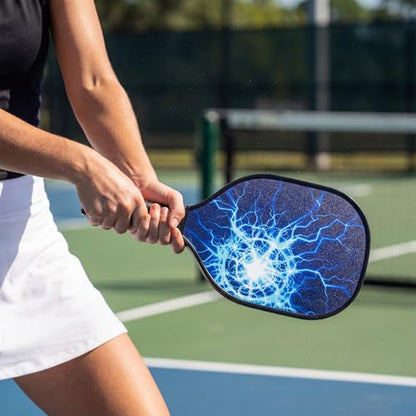 Wood Paddleball Racket Set PE Equipment for Elementary School Paddle Ball Racket with Non Slip Grip Physical Education Class Equipment for Men Women - size: Sky