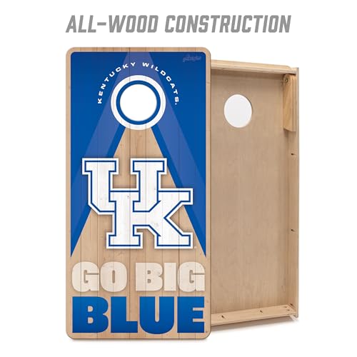 YouTheFan NCAA 2' x 4' Slogan Series Professional Wood Cornhole Game with Logo Bags - color: Kentucky Wildcats