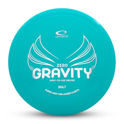 Latitude 64 Zero Gravity Bolt Disc Golf Distance Driver | Maximum Distance Disc Golf Driver w/High Glide | Lightweight, Floating Plastic | Effortless Distance for Newer Players | 120-130g - color: Turquoise