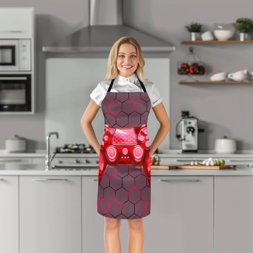 Castle Fairy Basketball Kitchen Apron - color: Gamepad Red