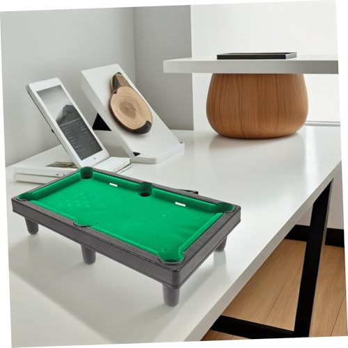 VICASKY Miniature Pool Table Portable Desktop Mini Billiard Game for Family Fun Hand Eye Coordination Fine Motor Skills Development Includes Balls Cues and Table Accessories