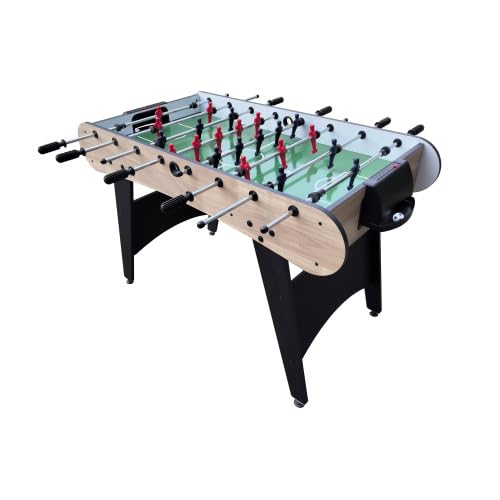 4ft Foosball Table Soccer Game Table Easy to Assemble with Wooden Steel Construction Indoor Sports Fun for Adults & Teens in Home&Apartments&Game Rooms - color: Wood