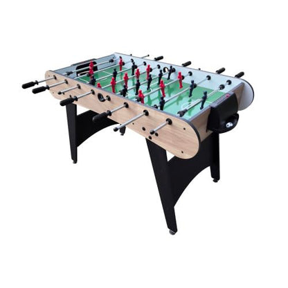 4ft Foosball Table Soccer Game Table Easy to Assemble with Wooden Steel Construction Indoor Sports Fun for Adults & Teens in Home&Apartments&Game Rooms - color: Wood