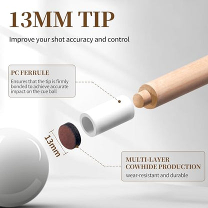 Kmise Wooden Pool Cue Stick-A01