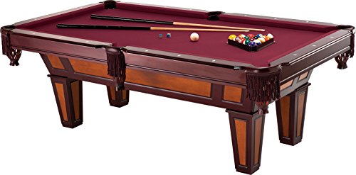 Fat Cat Reno 7.5 Foot Pool Table, Billiard Table with Accuslate Surface, K66 Bumpers, Dark Cherry Finish, Includes Cues and Balls
