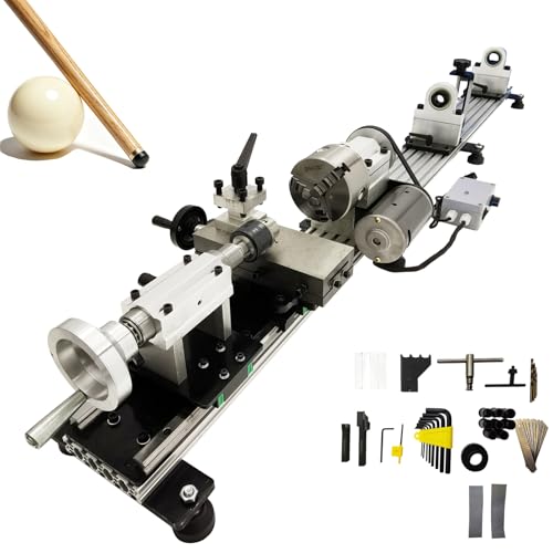 Multi Function Billiard Cue Repair Machine 0.87" Spindle 110V | 450W Motor 0-2000 RPM, 7.87 Inch Max Swing Diameter, 19.7 Inch Machining Length, for Pool Cue Straightening Tipping