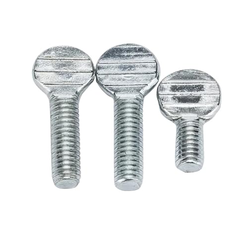 U-Bolts 5Pcs M5 Carbon steel Ping pong racket Galvanized Screws thumb Wave board Flat head ball beat Handle screw bolt 8mm-25m(M5x10mm (5pcs)) - color: M5x10mm (5pcs)