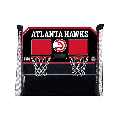 Pop-A-Shot - Home Dual Shot Arcade Basketball Game with NBA Graphics l Sensor Scoring l 16 Game Modes l 7 Balls l Foldable Storage l for All NBA Fans - style: Atlanta Hawks