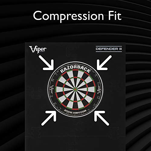 Viper Defender III Backboard & Sisal/Bristle Steel Tip Dartboard Bundle - style: Premium