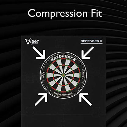 Viper Defender III Backboard & Sisal/Bristle Steel Tip Dartboard Bundle - style: Premium