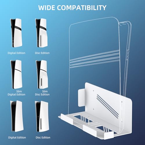 High Strength Wall Mount Shelf Stand Space Saving for Console Storage Display and Accessories Gaming Enthusiasts Gaming Console Holder