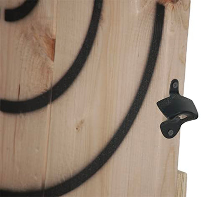 BIGSHOT Wooden Axe Throwing Target with Bottle Opener