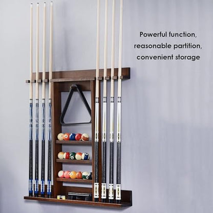 Freestanding Billiard Cue Rack, Pool Stick Holder With Anti-slip Base, Stable Load-bearing and Capacity To Hold Up To 18 Balls, Effectively Prevent Club Deformation and Save Space, for Game Room