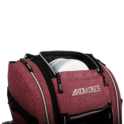 Axiom Discs Voyager Lite Backpack Disc Golf Bag (Choose Your Favorite Color) - color: Heather Red, style: V2