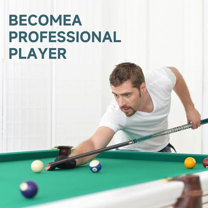 HomeSeason Carbon Fiber Pool Cue 58" with Leather Bag Extender Extension Rod Professional Pool Stick 4-Layer Tip Low Deflection Cue Stick, 3 * 8/8Joint Pin, Ultra-Smooth, Billiard Cue Sticks - color: 19oz with bag