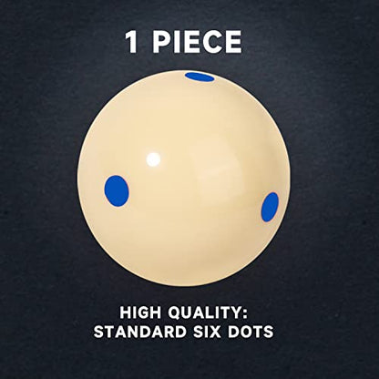 GSE Games & Sports Expert Billiard Practice Training Cue Ball, AAA-Grade PRO Cup Standard Pool Billiard Cue Ball (6 oz 2-1/4" Several Colors Available) - color: 6 Blue Dots