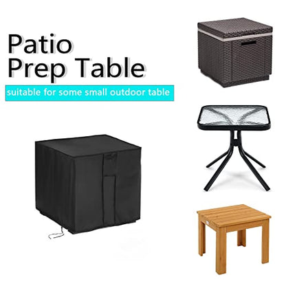 Outdoor Table Cover Square 18 Inch, Patio Table Cover for Keter Ice Cube Beer Cooler Table, Waterproof Outdoor Small Bar Table Furniture Cover - 18 X 18 X 18 Inch - size: 18" x 18" x 18"