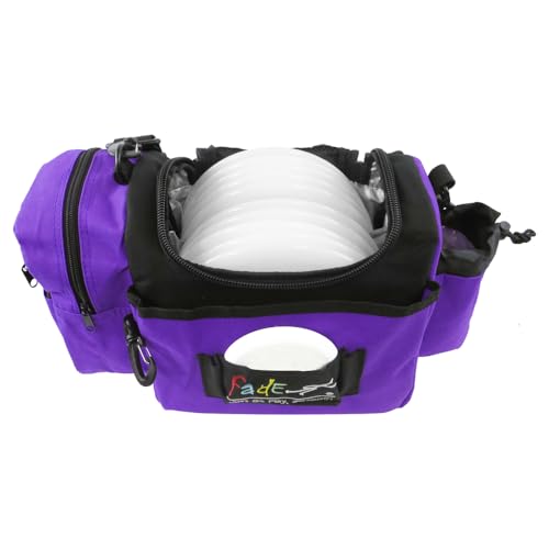 Fade Crunch Disc Golf Bag – Lightweight, Durable, and Insulated Shoulder Bag for All Skill Levels - Practice Bag - Lightweight Bag for night golf - color: Psychedelic purple