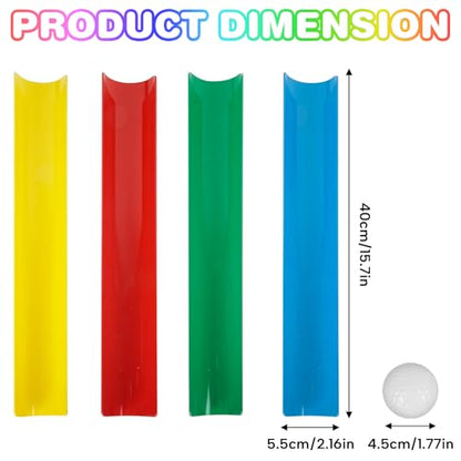 Team Building Games Activities, Pipeline Kit Group Games, Ice Breaker, Teamwork Games, Field Day Outdoor Youth Sports - size: Pack of 1, style: 8 Pcs Half Pipes & 2 Golf Balls, Standard Thickness
