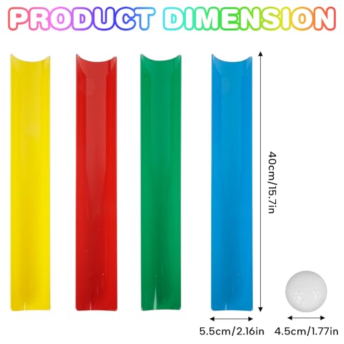 Team Building Games Activities, Pipeline Kit Group Games, Ice Breaker, Teamwork Games, Field Day Outdoor Youth Sports - size: Pack of 1, style: 12 Pcs Half Pipes & 3 Golf Balls, Standard Thickness