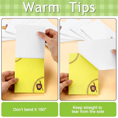 Ctosree 12 Pcs Softball Sticky Notes Pads Softball Gifts for Players Teams Rewards Party Favors Decor Supplies Lined Sticky Notes for Practice Reminders Office to Do Lists, 3.94 x 5.51 in 6 Designs - style: Softball