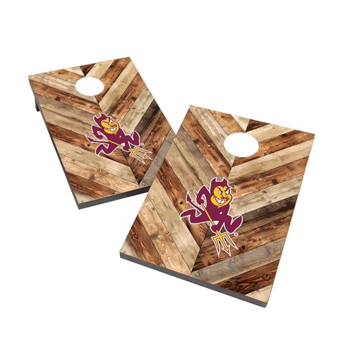 College Team Cornhole Boards, 2x4 Bag Toss Cornhole Set, Officially Licensed Cornhole Boards, Perfect for Tailgates - color: Arizona #2, size: 2. Include Carrying Case