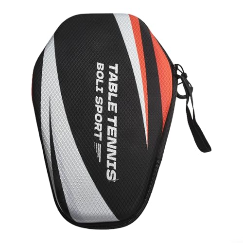 FABULETTA Table Tennis Racket Case, EVA Hard Shell Pong Paddle Bag with Hand Strap, Waterproof Storage Box for 2 Rackets or 1 Racket and 2 Balls, Protective Cover fo - color: PB005-A model
