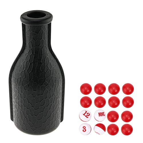 DGZZI Billiard Pool Shaker Pool Snooker Billiard Table Kelly Pool Shaker Bottle with Red and White Tally Peas - color: Black