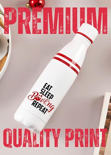 Onebttl Bowling Gifts: 17oz Stainless Steel Insulated Water Bottle - Eat Sleep Bowling Repeat - color: Eat Sleep Bowling Repeat