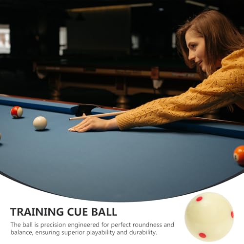 Regulation Six Dots Professional Cue Ball White Billiard Ball for Pool Table Training High-Grade Phenolic Resin Scratch Resistant
