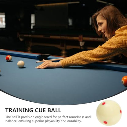 Regulation Six Dots Professional Cue Ball White Billiard Ball for Pool Table Training High-Grade Phenolic Resin Scratch Resistant