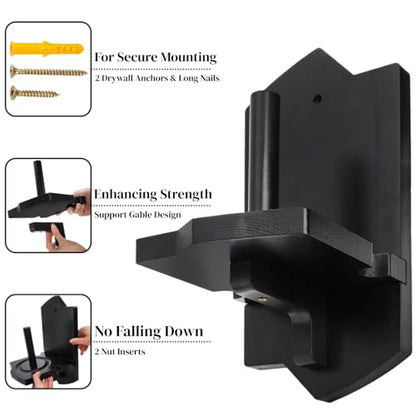 Eorbow Cone Chalk Holder Wall Mount, Heavy-Duty Wood Pool Chalk Holder, Billiards Table Cone Chalk Holders with Mounting Hardware, Billiards Table Accessories